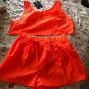 Neon orange sports set